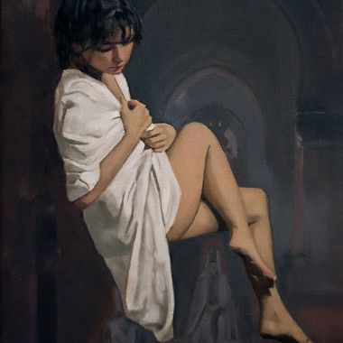 At Rest by Joe Dawson 8.5 by 10.5 inches oil on Belgian linen 2